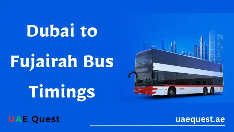 Dubai to Fujairah Bus Timings