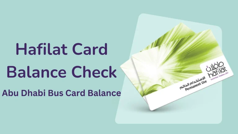 check Hafilat Card Balance