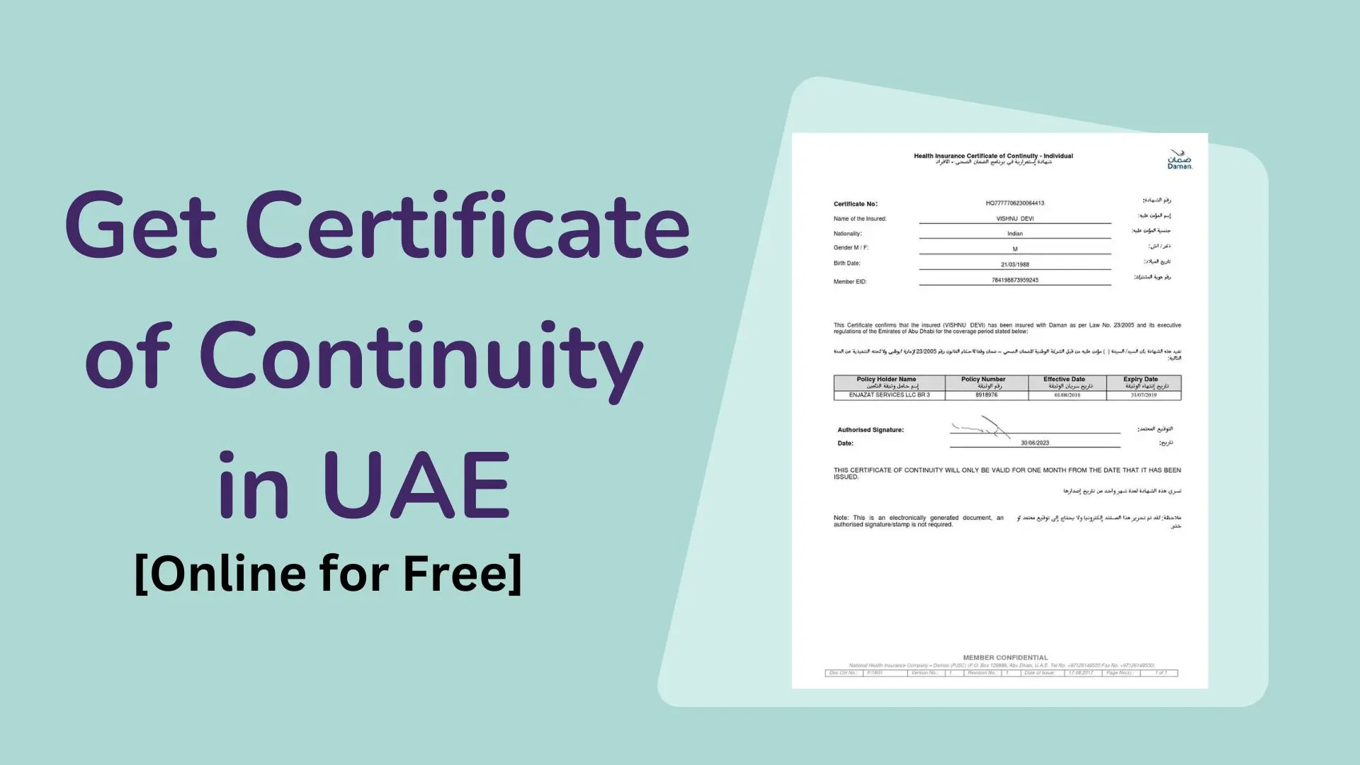 How to Get Certificate of Continuity in UAE