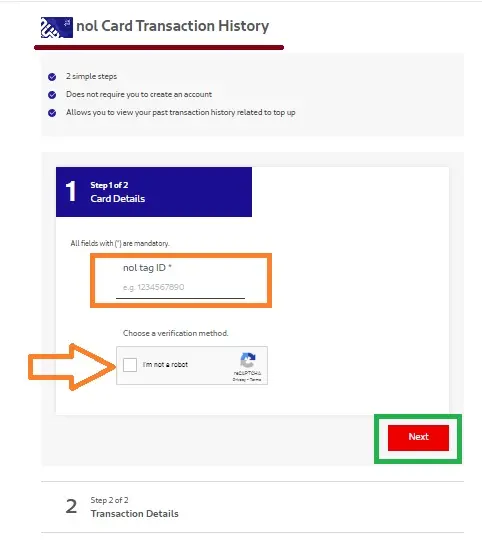 Check Nol Card Transaction History