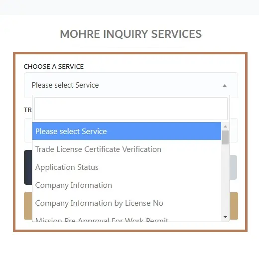 MOHRE Enquiry Status