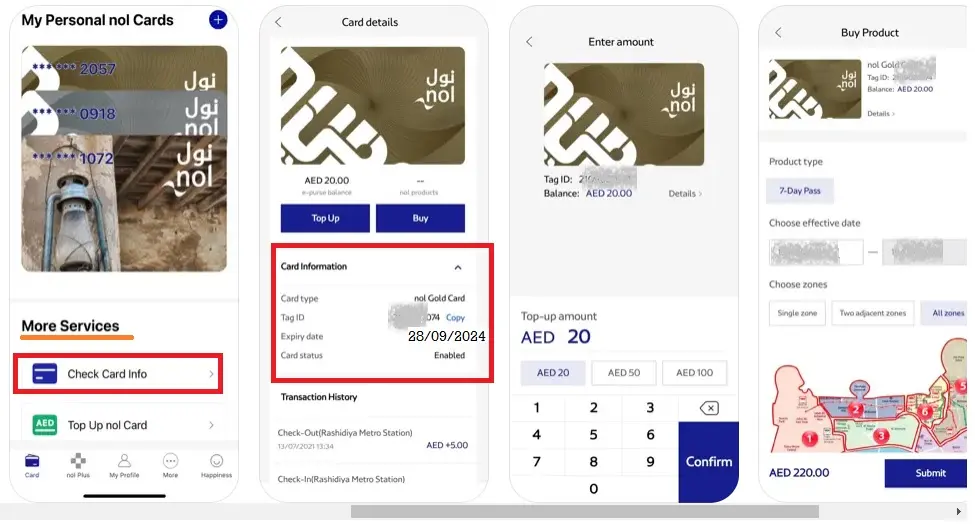 rta nol card expiry check online