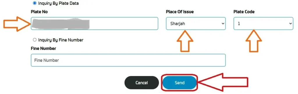 sharjah traffic fines check
