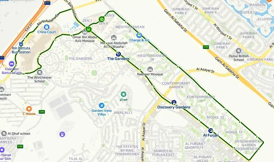 f43 bus route