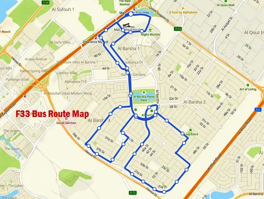 F33 Bus Route