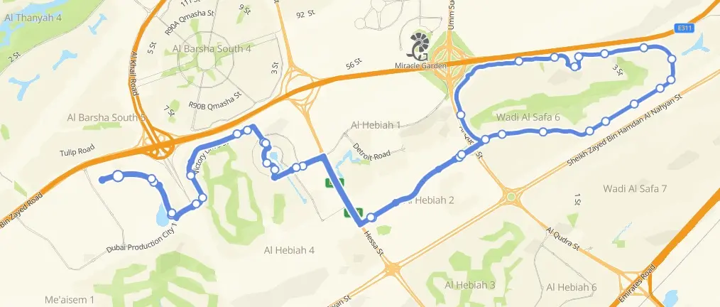 J02 Bus Route Map